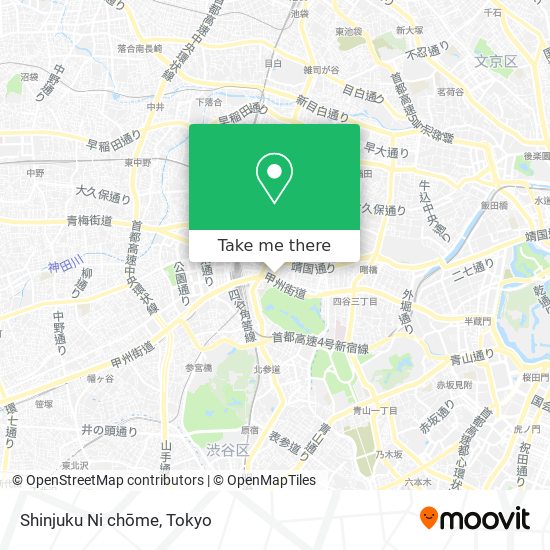 Shinjuku Ni chōme map