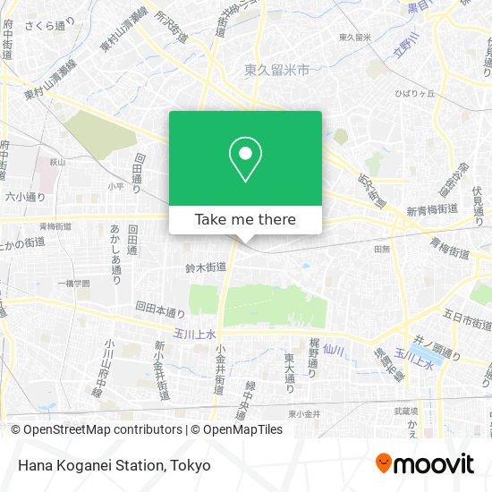 Hana Koganei Station map