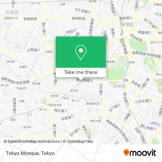 Tokyo Mosque map