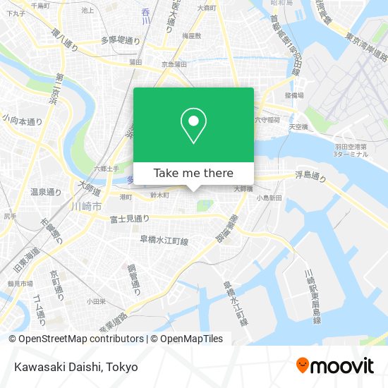 Kawasaki Daishi map
