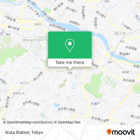 Ikuta Station map