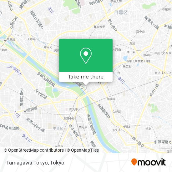 Tamagawa Tokyo map