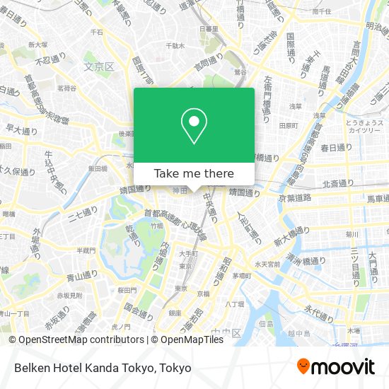 Belken Hotel Kanda Tokyo map