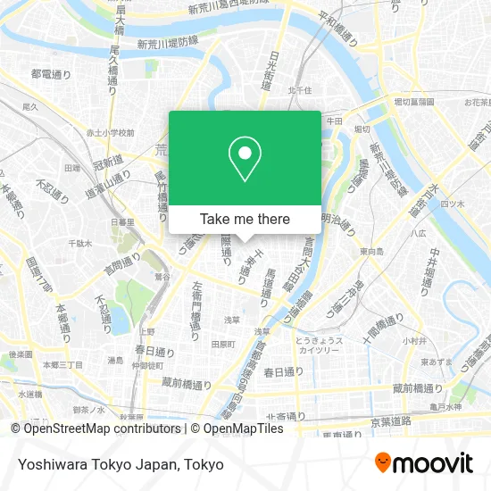 Yoshiwara Tokyo Japan map