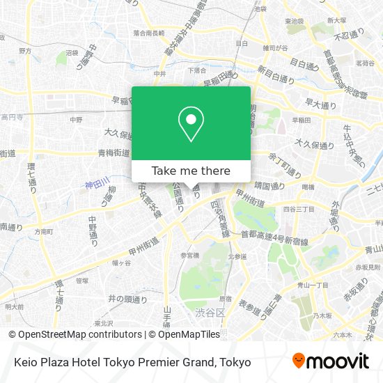 Keio Plaza Hotel Tokyo Premier Grand map