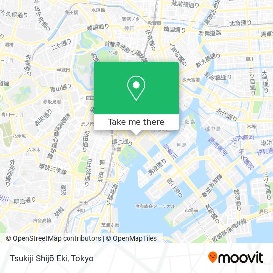 Tsukiji Shijō Eki map
