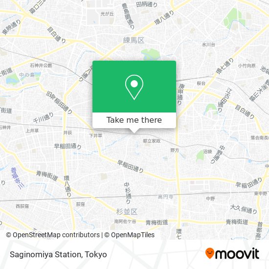 Saginomiya Station map