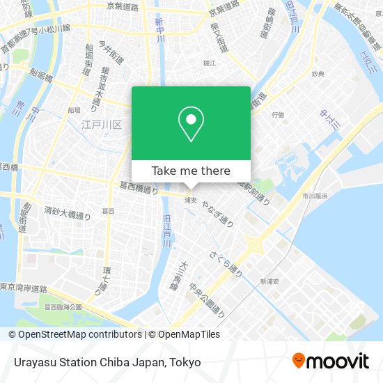 Urayasu Station Chiba Japan map