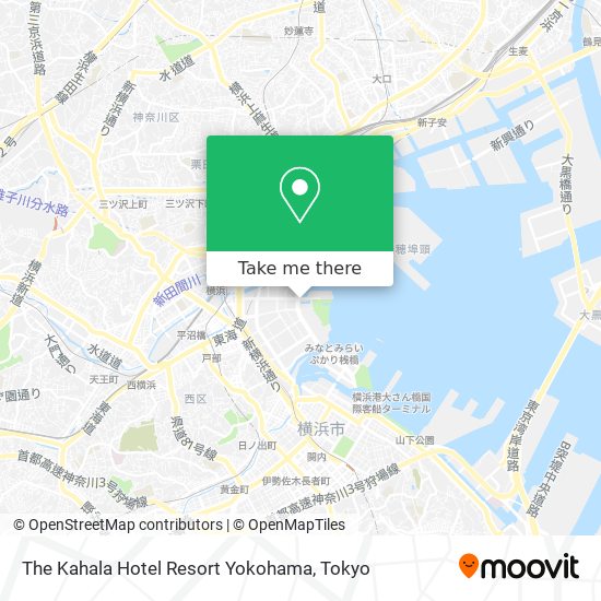 The Kahala Hotel Resort Yokohama map