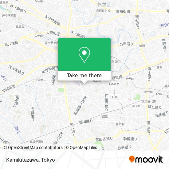 Kamikitazawa map