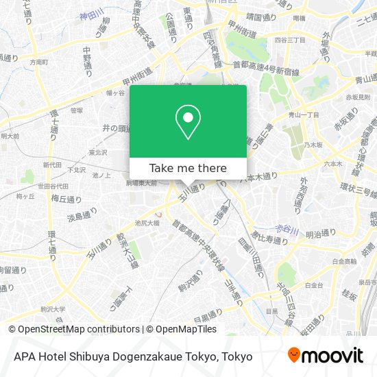 APA Hotel Shibuya Dogenzakaue Tokyo map