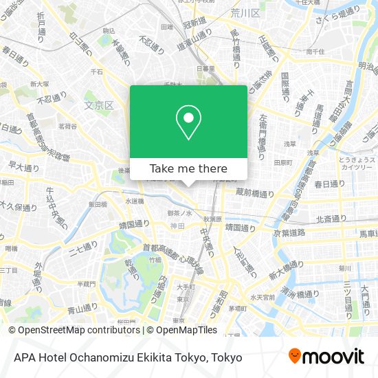 APA Hotel Ochanomizu Ekikita Tokyo map