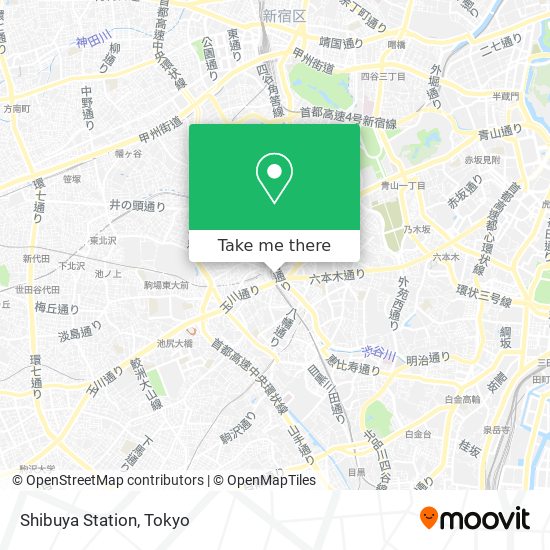 Shibuya Station map