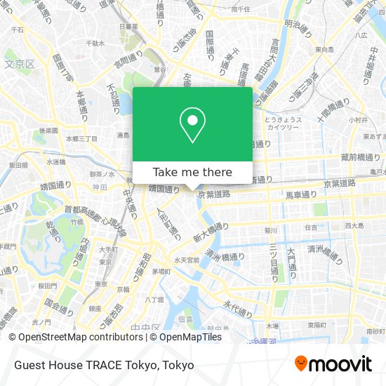 Guest House TRACE Tokyo map