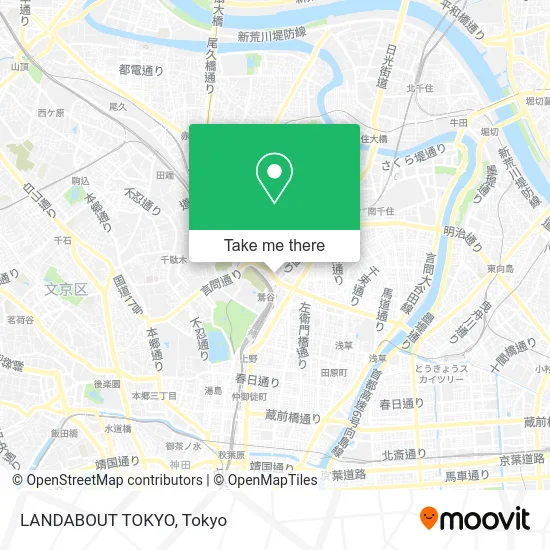 LANDABOUT TOKYO map