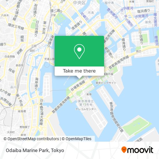 Odaiba Marine Park map