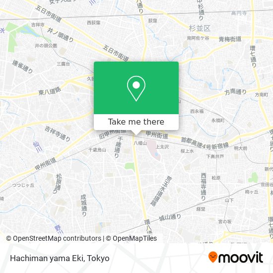 Hachiman yama Eki map