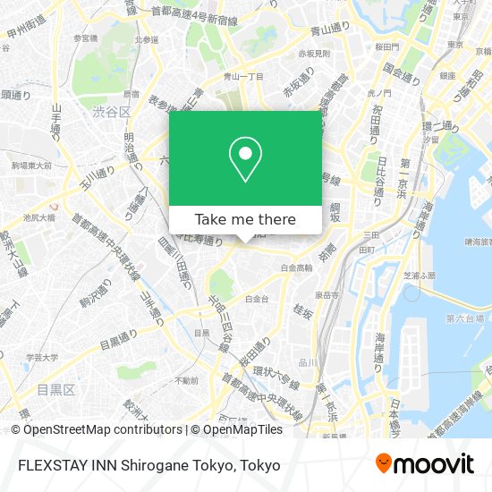 FLEXSTAY INN Shirogane Tokyo map