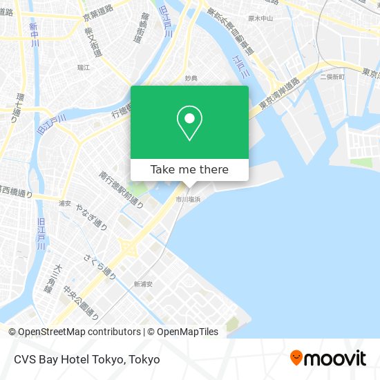 CVS Bay Hotel Tokyo map