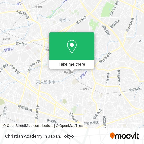 Christian Academy in Japan map