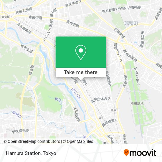 Hamura Station map