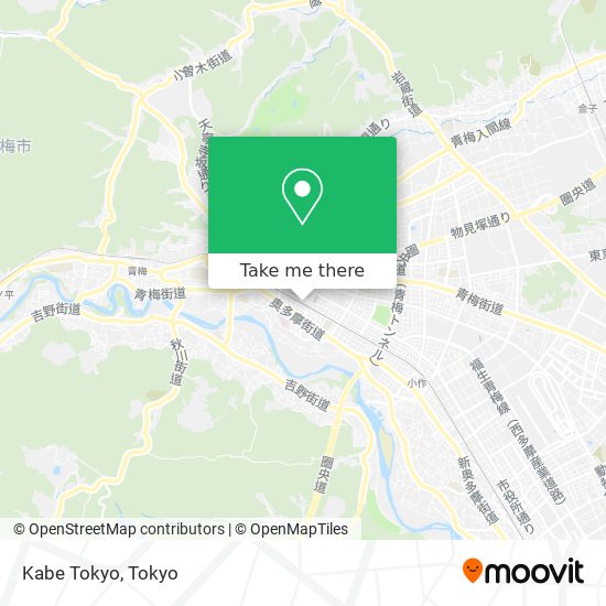 Kabe Tokyo map