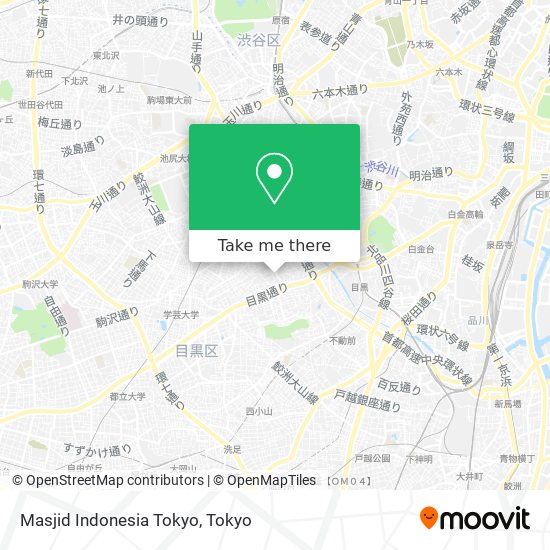 Masjid Indonesia Tokyo map