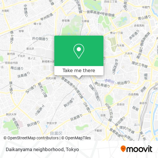 Daikanyama neighborhood map