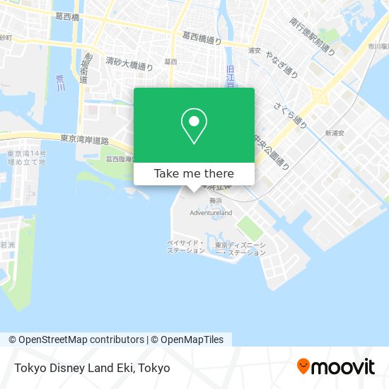 Tokyo Disney Land Eki map