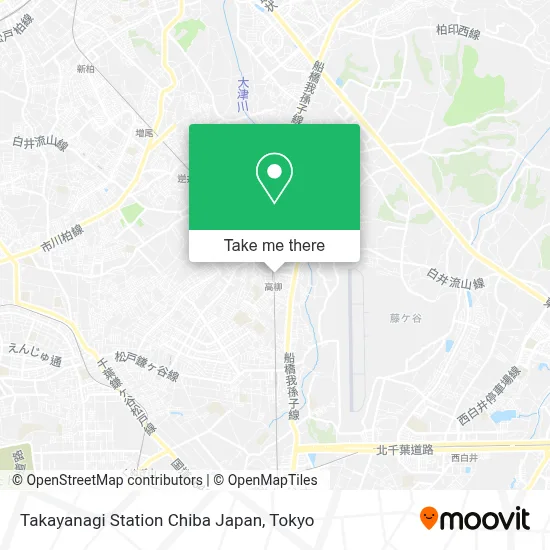 Takayanagi Station Chiba Japan map