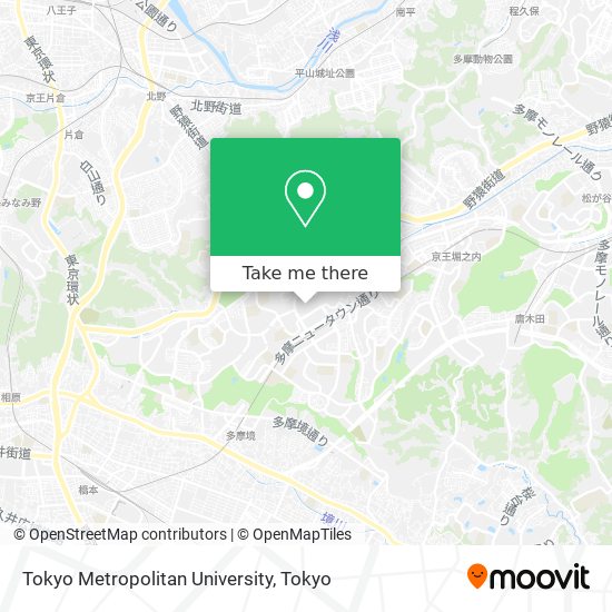 Tokyo Metropolitan University map