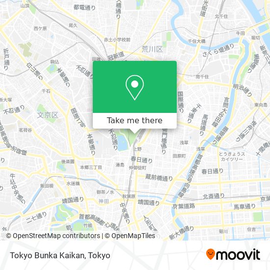 Tokyo Bunka Kaikan map