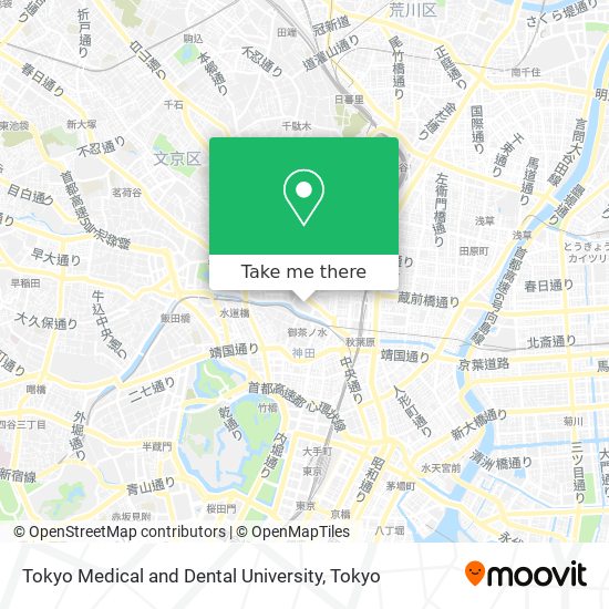 Tokyo Medical and Dental University map