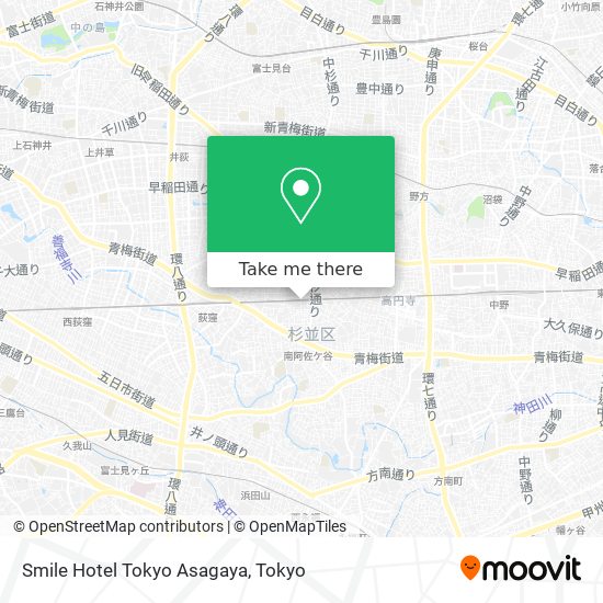 Smile Hotel Tokyo Asagaya map