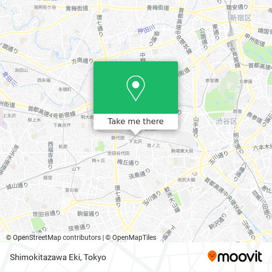 Shimokitazawa Eki map