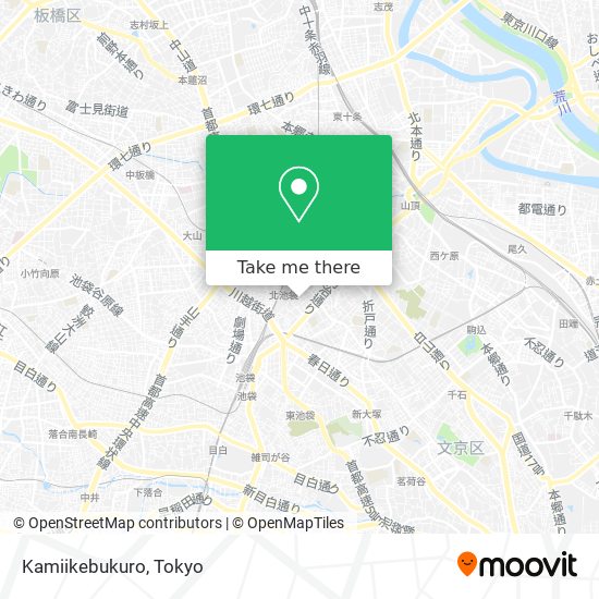 Kamiikebukuro map