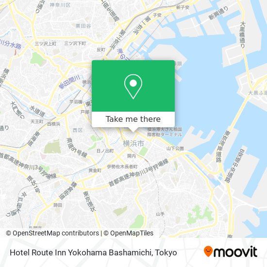Hotel Route Inn Yokohama Bashamichi map
