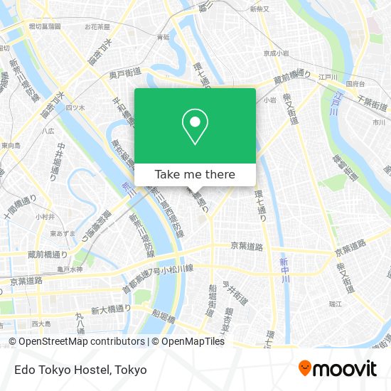 Edo Tokyo Hostel map