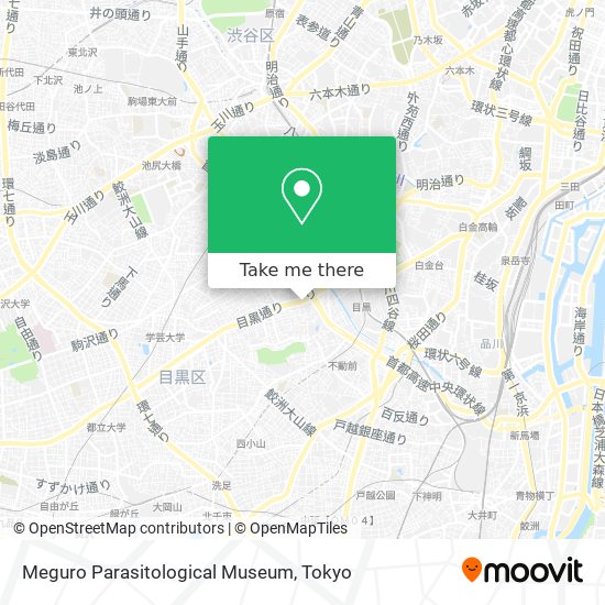 Meguro Parasitological Museum map