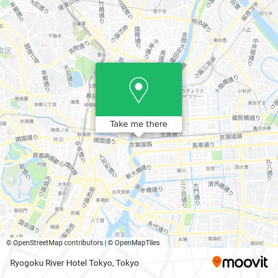 Ryogoku River Hotel Tokyo map