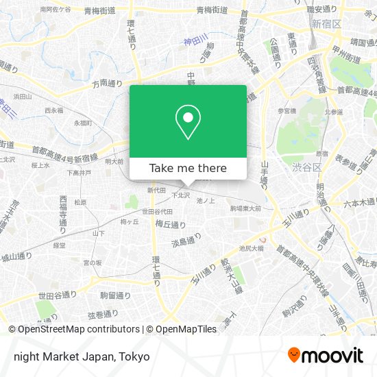 night Market Japan map