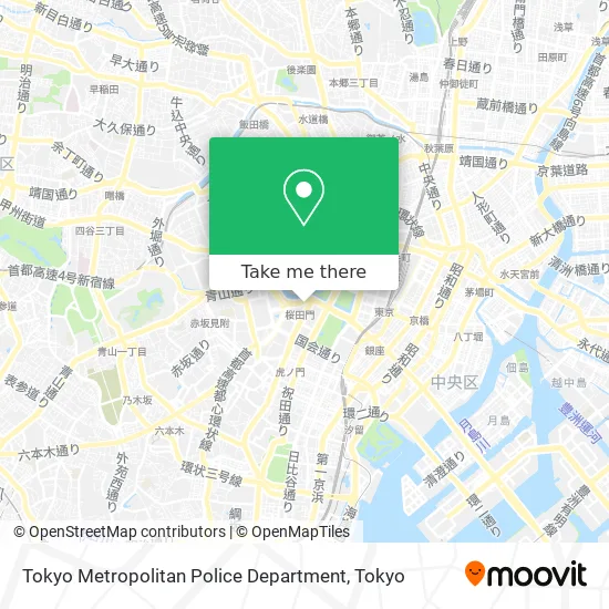Tokyo Metropolitan Police Department map