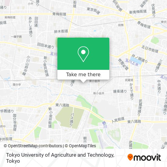 Tokyo University of Agriculture and Technology map