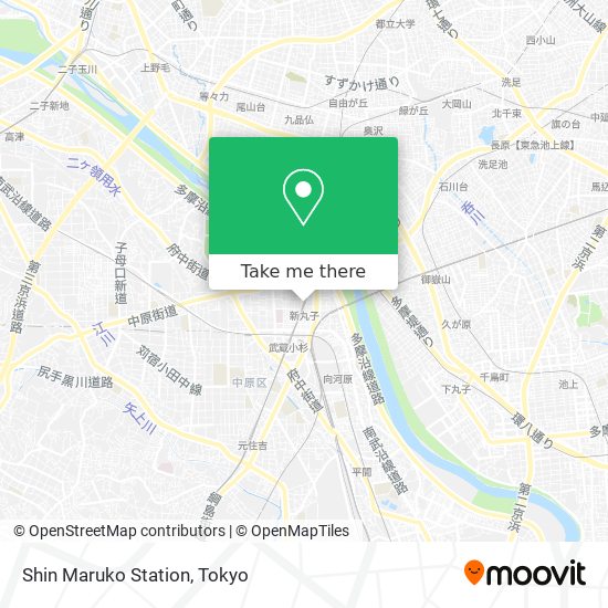 Shin Maruko Station map