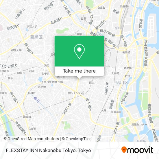 FLEXSTAY INN Nakanobu Tokyo map