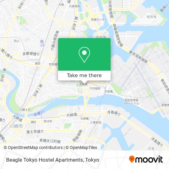 Beagle Tokyo Hostel Apartments map
