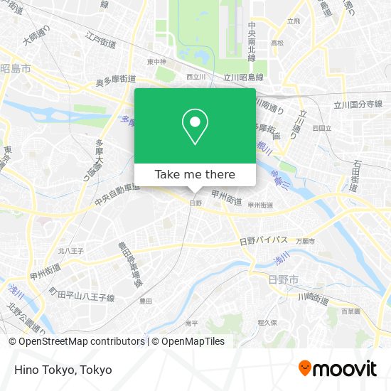 Hino Tokyo map