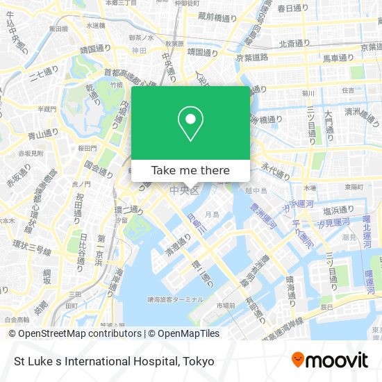 St Luke s International Hospital map