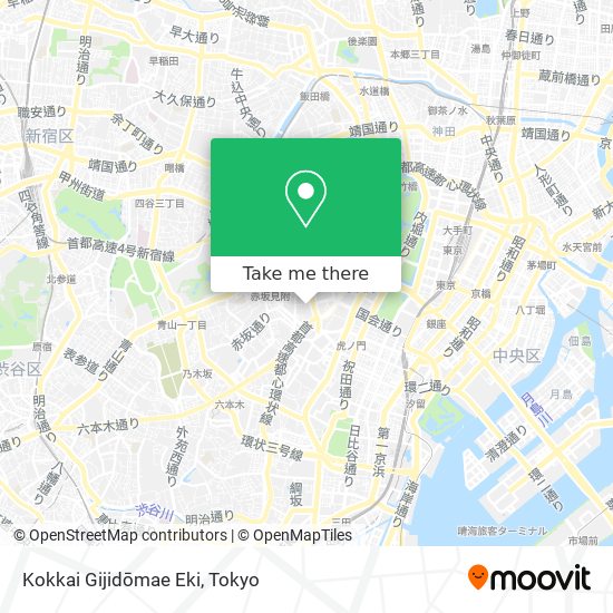 Kokkai Gijidōmae Eki map