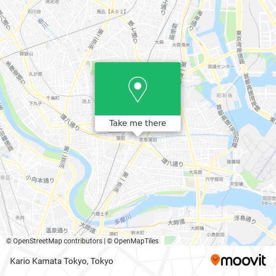 Kario Kamata Tokyo map